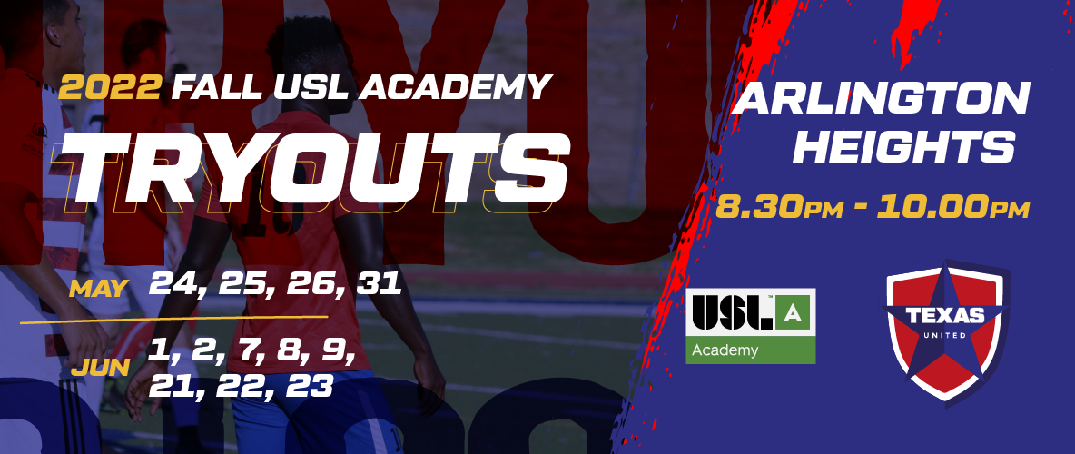 2022 FALL Tryouts for USL Academy Announced!