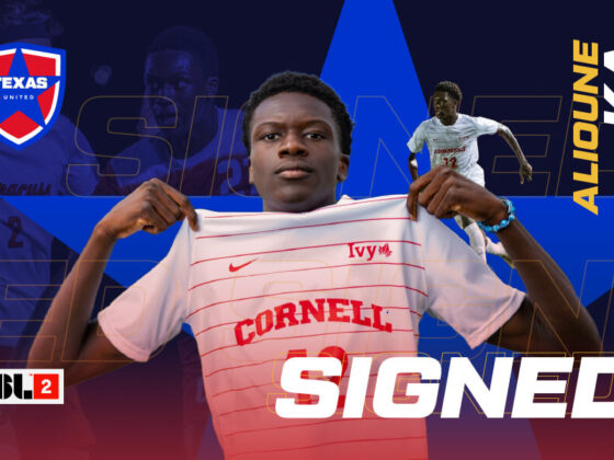 Texas United announces Cornell University forward Alione Ka