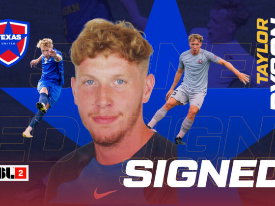 Texas United is excited to welcome Bowling Green State University midfielder Taylor Dyson